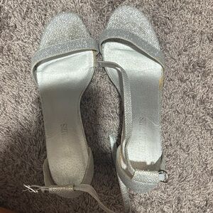 Silver Glitter Women's Sandals